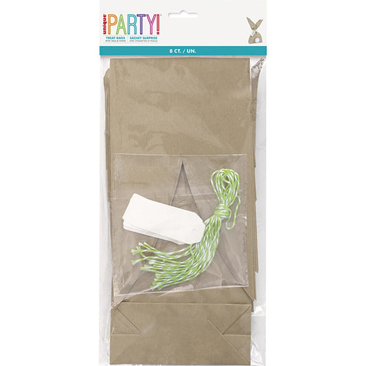 Bunny Ears & Tail Paper Treat Bags (Pack of 8)