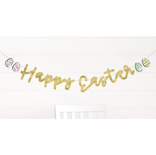 Dainty Easter "Happy Easter" Foil Banner - 1.52m