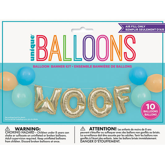 Pawty Animal "Woof" Foil Letter Balloon Kit