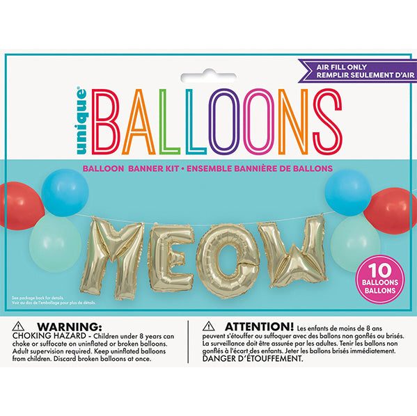 Pawty Animal "Meow" Foil Letter Balloon Kit