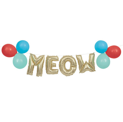 Pawty Animal "Meow" Foil Letter Balloon Kit