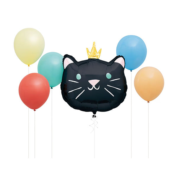 Pawty Animal Balloon Bouquet Kit - Cat (6 piece set)