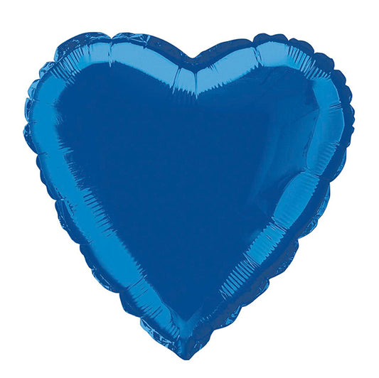 Royal Blue Heart Foil Balloon 45cm