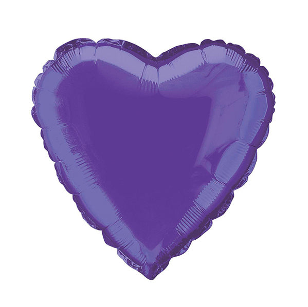 Purple Heart Foil Balloon 45cm