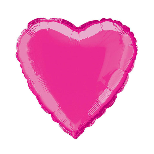 Hot Pink Heart Foil Balloon 45cm