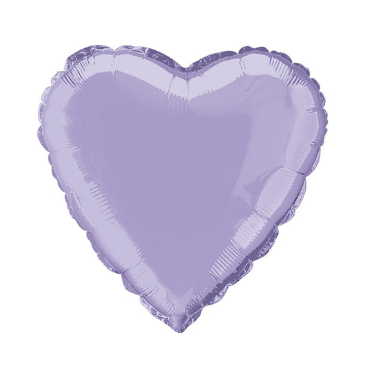 Lavender Heart Foil Balloon 45cm