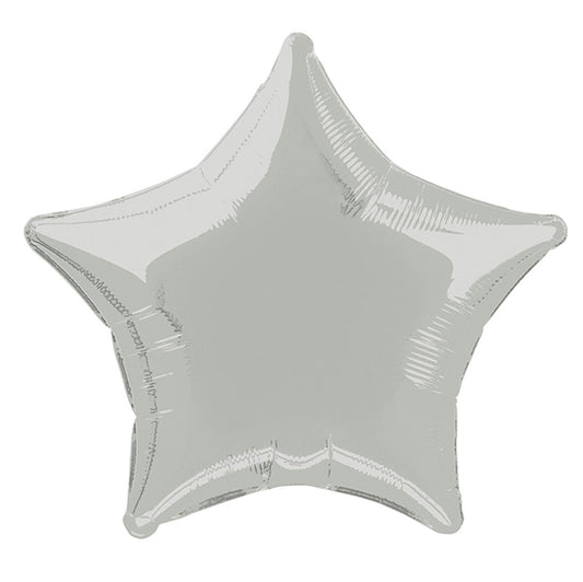 Silver Star Foil Balloon 50cm