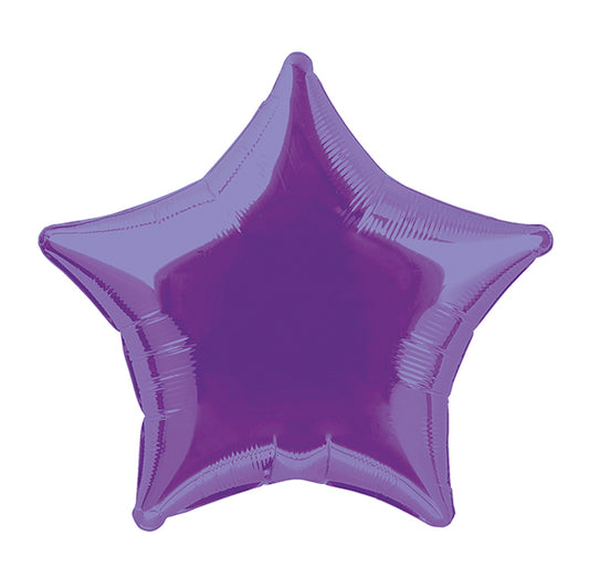 Purple Star Foil Balloon 50cm