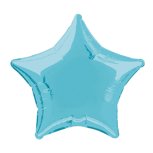 Powder Blue Star Foil Balloon 50cm