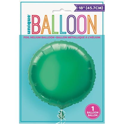 Emerald Green Round Foil Balloon 45cm