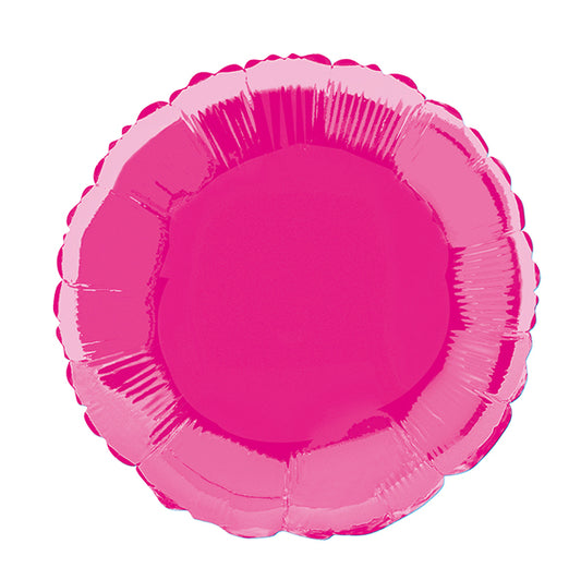 Hot Pink Round Foil Balloon 45cm