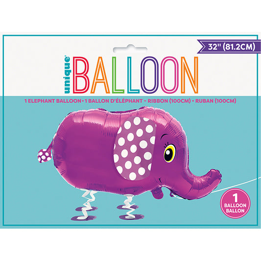 Elephant Walking Foil Balloon