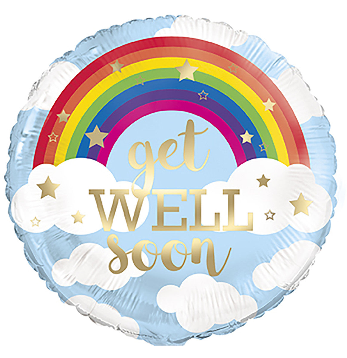 Rainbow "Get Well Soon" Foil Balloon 45cm