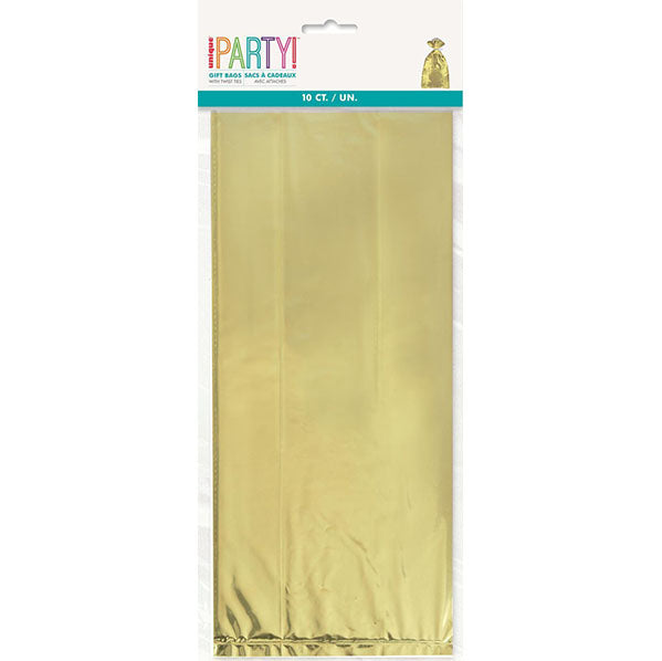 Gold Foil Cello Bags (Pack of 10)