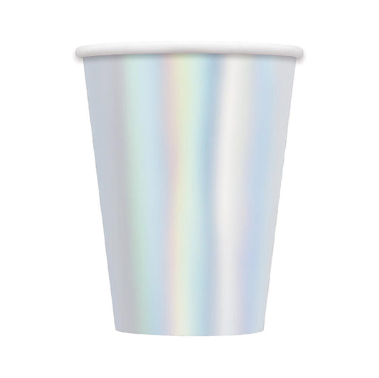 Iridescent Foil Paper Cups 270ml (Pack of 8)