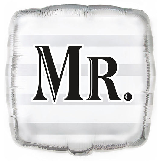 Wedding "Mr" Square Foil Balloon 45cm