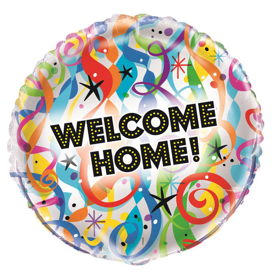 Bright "Welcome Home" Foil Balloon 45cm