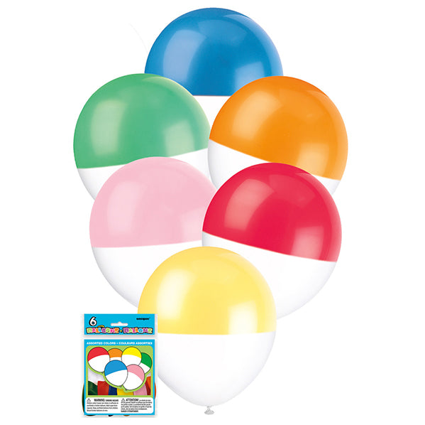 Two Tone Balloons 30cm (Pack of 6)