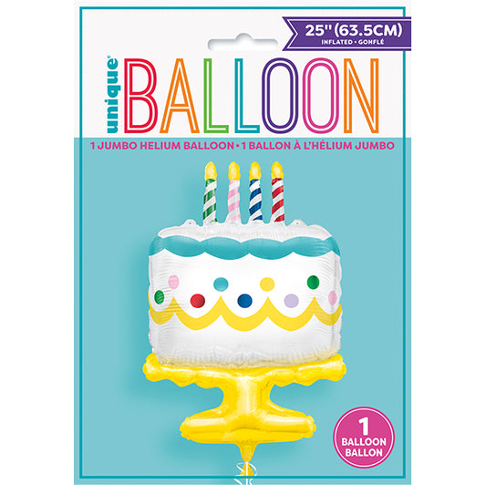 Giant Birthday Cake Foil Balloon 63.5cm