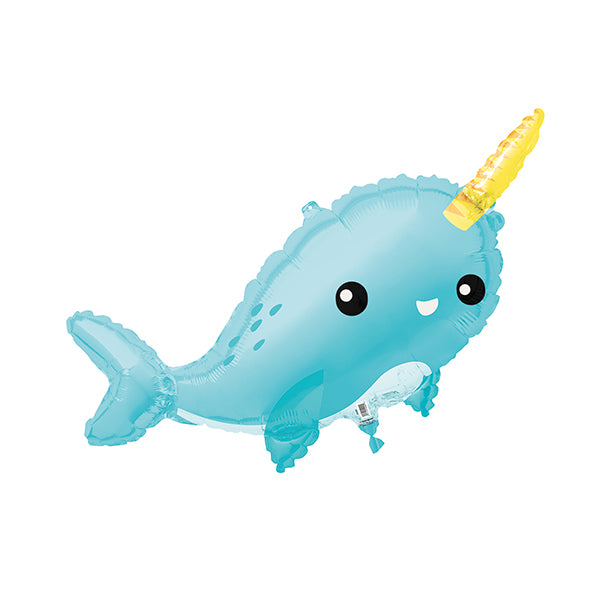 Giant Narwhal Foil Balloon 93.9cm