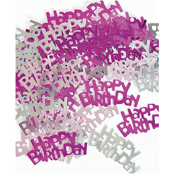 Glitz Pink "Happy Birthday" Confetti (14g)