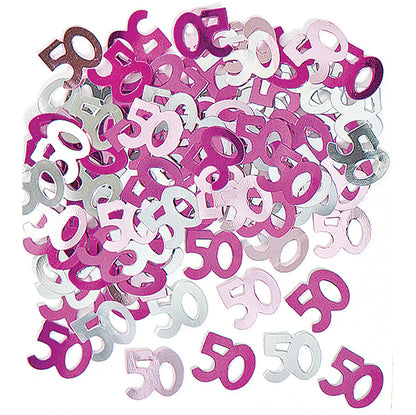 Glitz Pink "50" Confetti (14g)