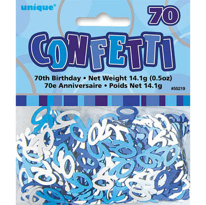 Glitz Blue "70" Confetti (14g)