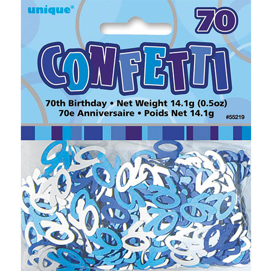 Glitz Blue "70" Confetti (14g)