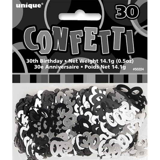 Glitz Black "30" Confetti (14g)