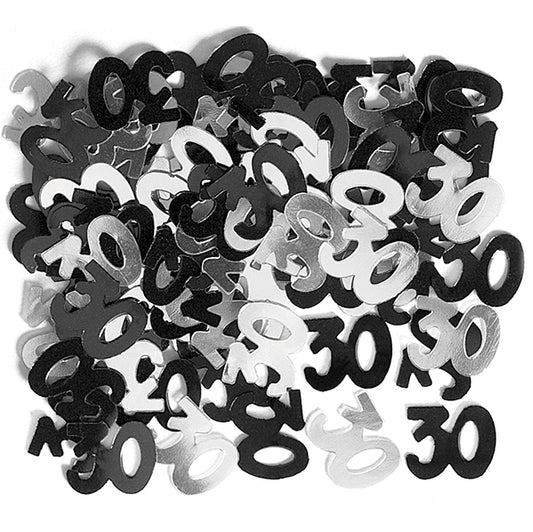 Glitz Black "30" Confetti (14g)