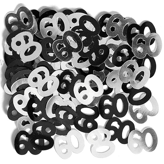 Glitz Black "60" Confetti (14g)