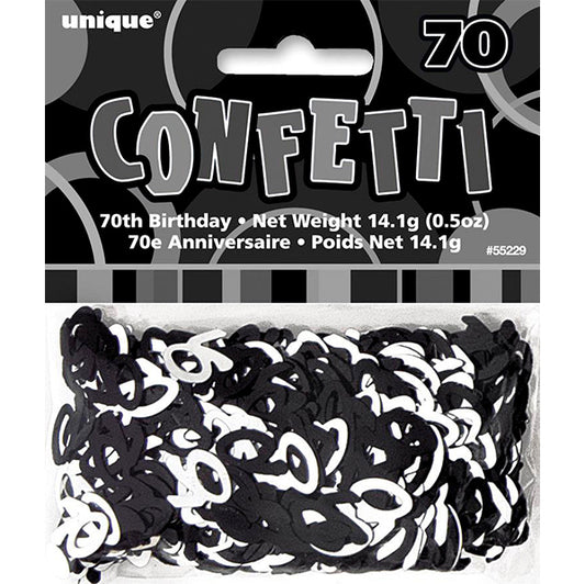 Glitz Black "70" Confetti (14g)