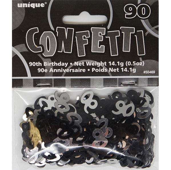 Glitz Black "90" Confetti (14g)