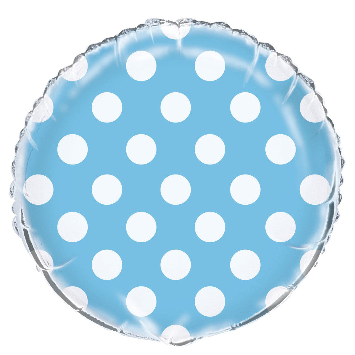 Dots Foil Balloon 45cm - Powder Blue