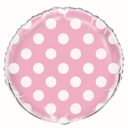 Dots Foil Balloon 45cm - Lovely Pink