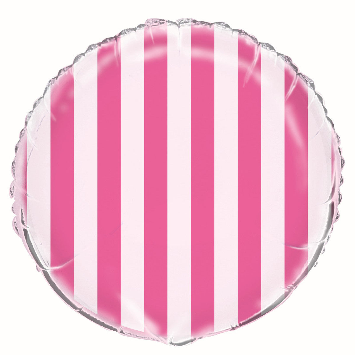 Stripes Foil Balloon 45cm - Hot Pink