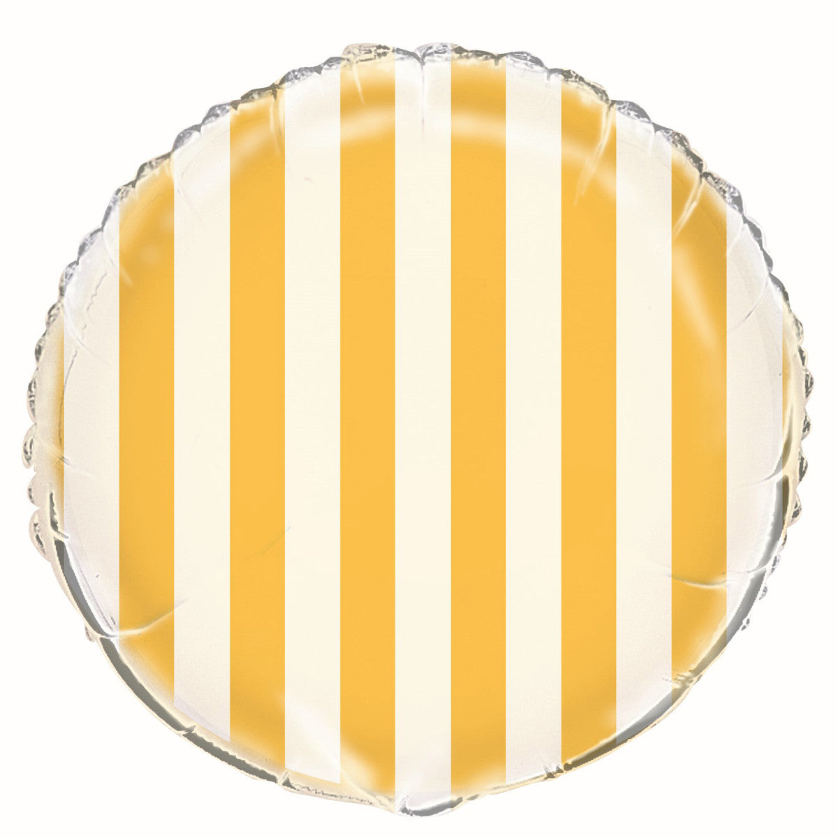 Stripes Foil Balloon 45cm - Sunflower Yellow