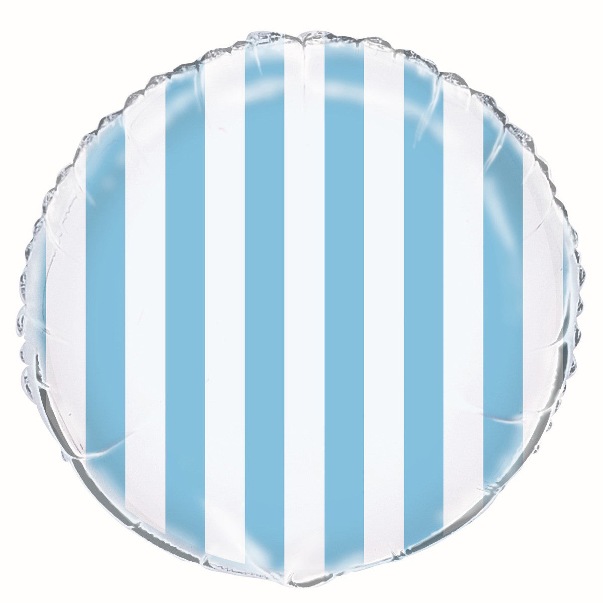 Stripes Foil Balloon 45cm - Powder Blue