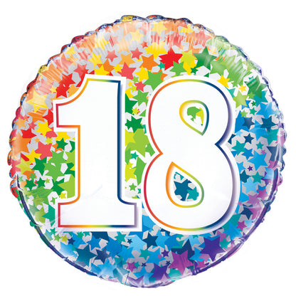 Rainbow Stars "18" Foil Balloon 45cm