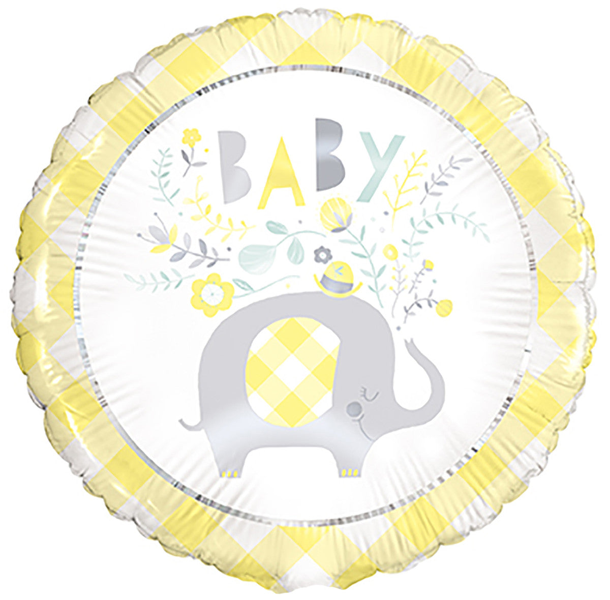 Baby Shower Yellow Foil Balloon 45cm