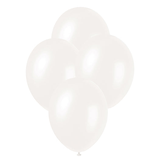 Iridescent White Pearl Premium Balloons 30cm (Pack of 50)