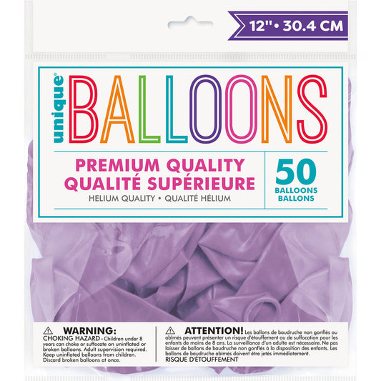 Lovely Lavender Pearl Premium Balloons 30cm (Pack of 50)