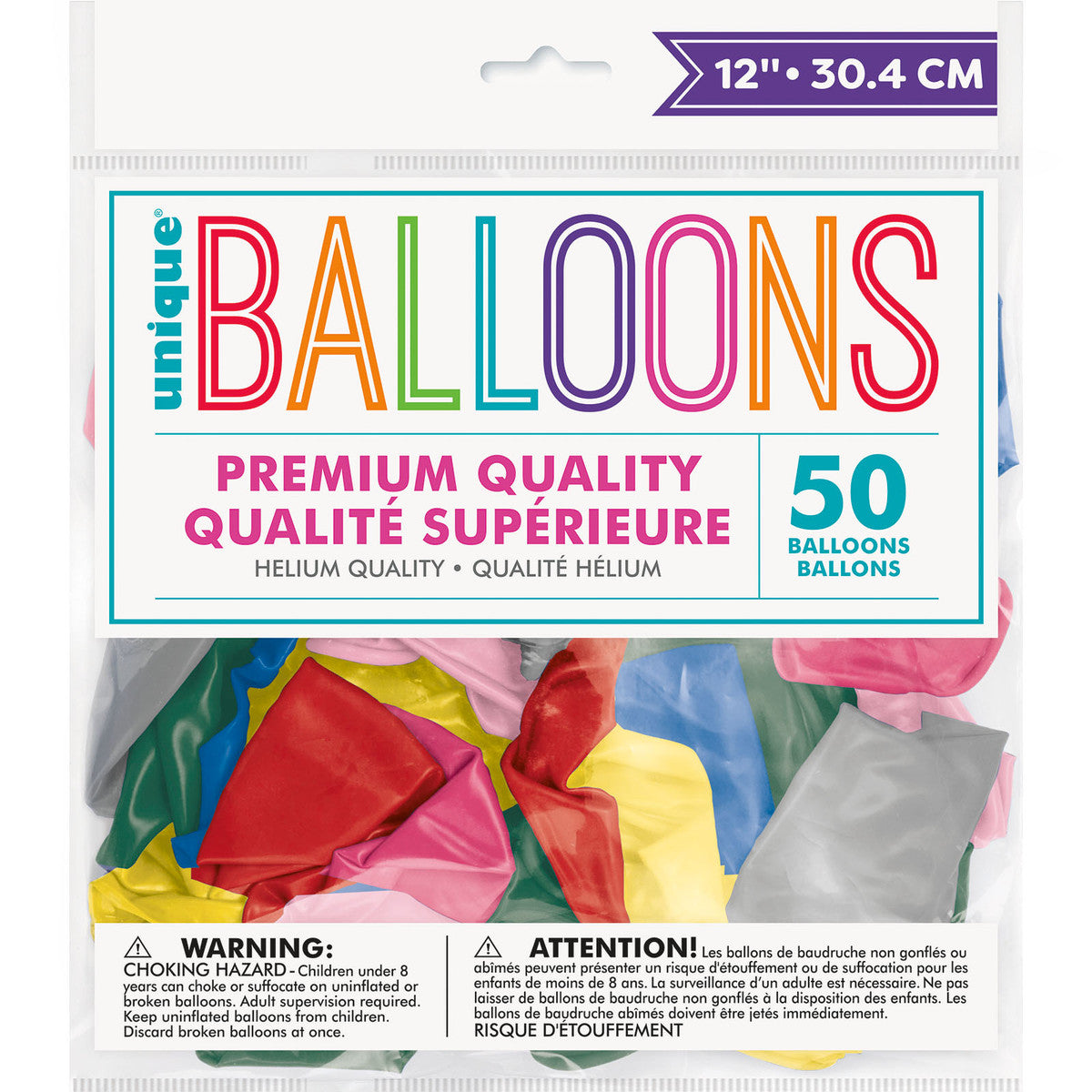 Assorted Colour Pearl Premium Balloons 30cm (Pack of 50)