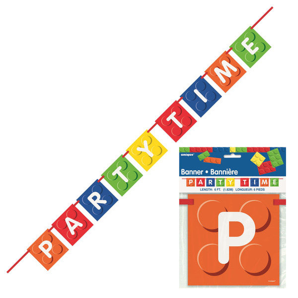 Building Blocks "Party Time" Block Banner - 1.82m