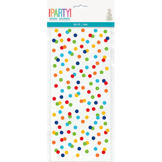 Rainbow Dots Cello Bags (Pack of 20)