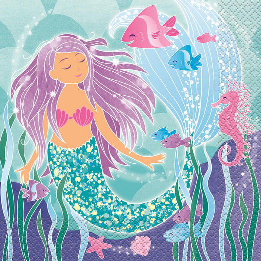 Mermaid Luncheon Napkins (Pack of 16)