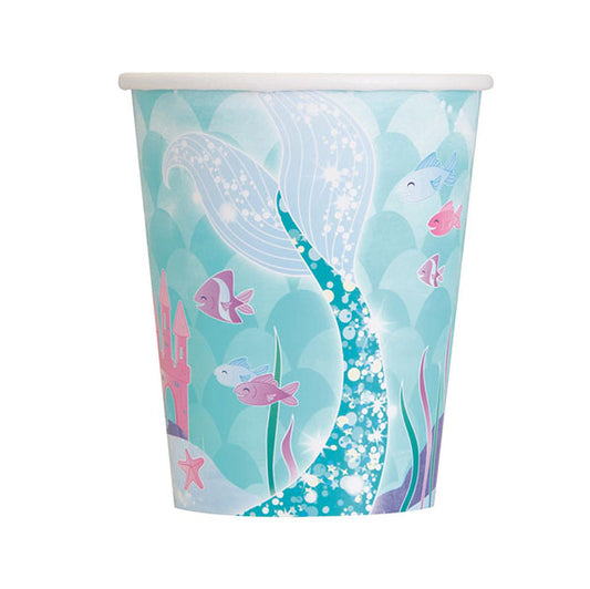 Mermaid Paper Cups 270ml (Pack of 8)