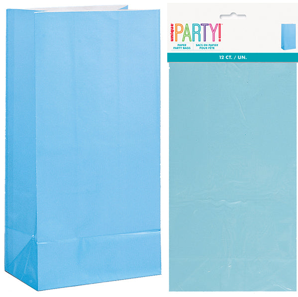 Paper Bags - Powder Blue (Pack of 12)