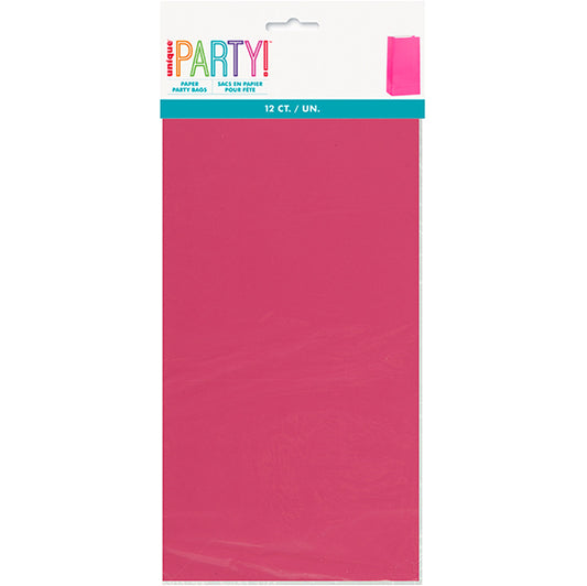 Paper Bags - Hot Pink (Pack of 12)