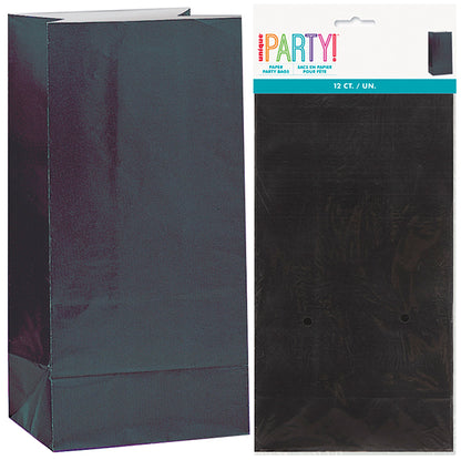 Paper Bags - Black (Pack of 12)